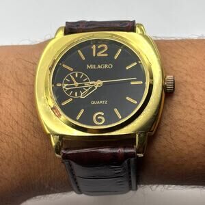 Vintage Gold & Brown Men's Milagro Watch
